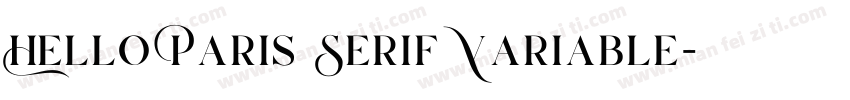 Hello Paris Serif Variable字体转换